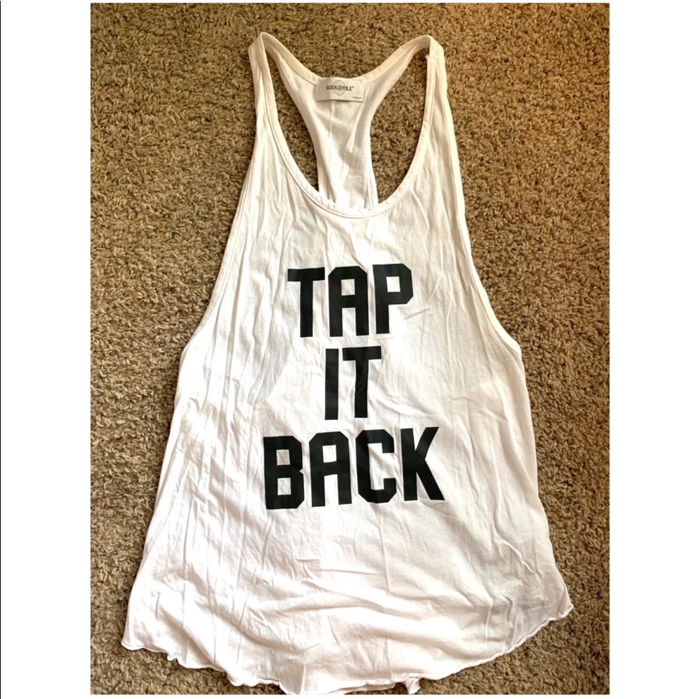 SoulCycle “Tap it Back” tank top🚲